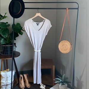 Sweater knit maxi dress with side slits